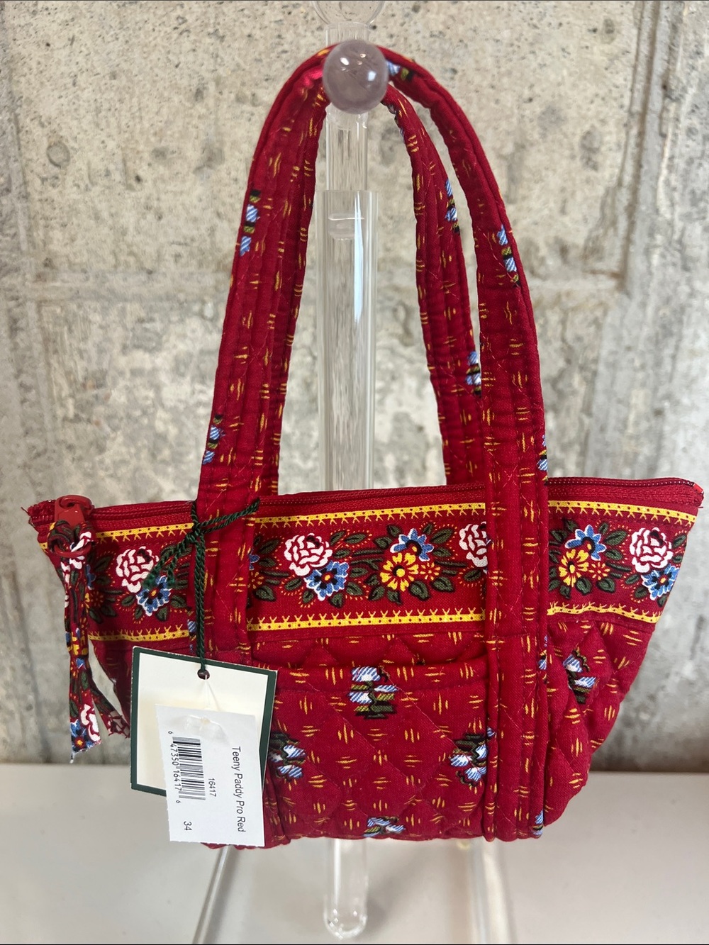 Vera Bradley Teeny Paddy Bag Provincial Red NWT